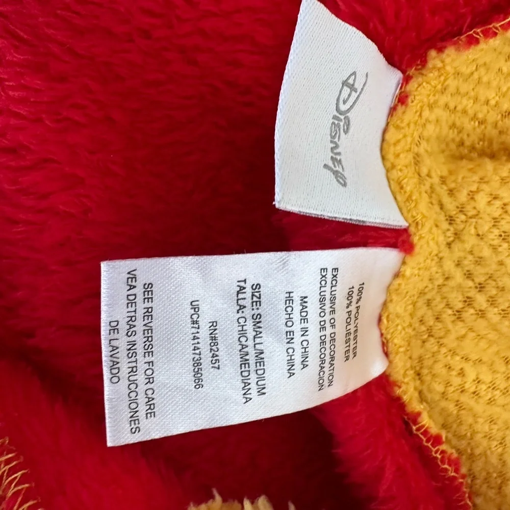 Y2K Disney Winnie the Pooh Women’s Hooded Pooh Zip Onesie Pjs Costume Size Small - Picture 8 of 15